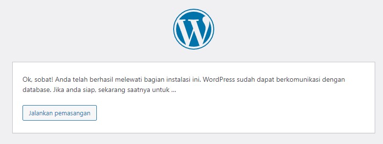 halaman memulai instalasi wordpress